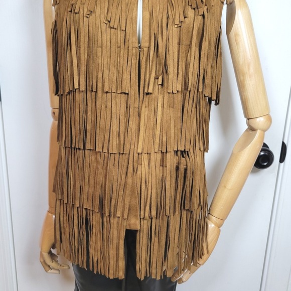 Miss Me Fringe Suede Vest Western Boho Southwestern Rodeo Cowgirl Festival M - Picture 2 of 9